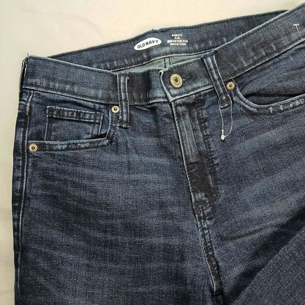 Old Navy Jeans KARATE Slim Distressed Flex Max Denim Pants NWT Youth Girls 14